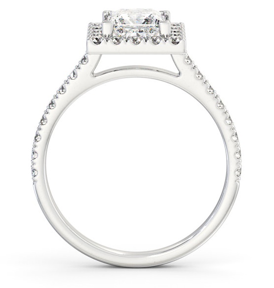 Halo Princess Diamond Majestic Engagement Ring Platinum ENPR22_WG_THUMB1 