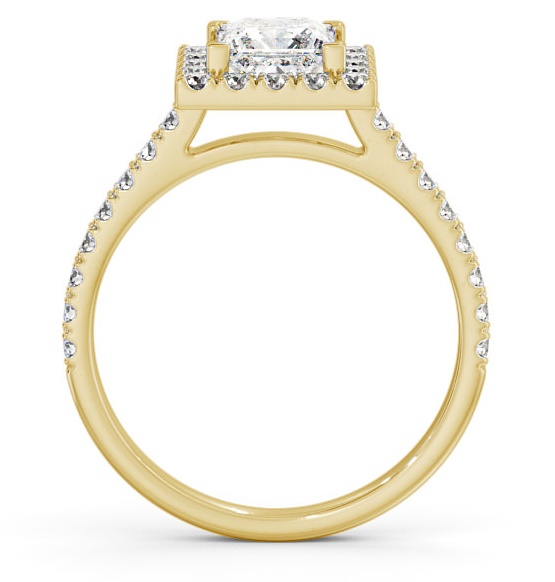 Halo Princess Diamond Majestic Engagement Ring 18K Yellow Gold ENPR22_YG_THUMB1 