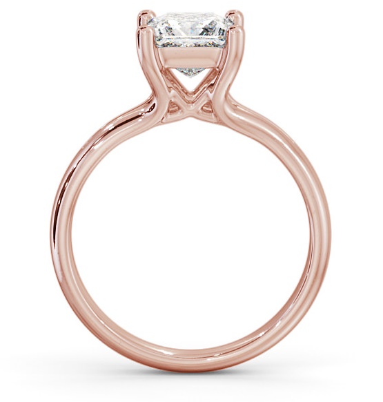 Princess Diamond Split Band Engagement Ring 9K Rose Gold Solitaire ENPR24_RG_THUMB1