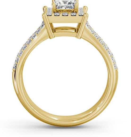 Halo Princess Diamond Regal Style Engagement Ring 18K Yellow Gold ENPR25_YG_THUMB1 