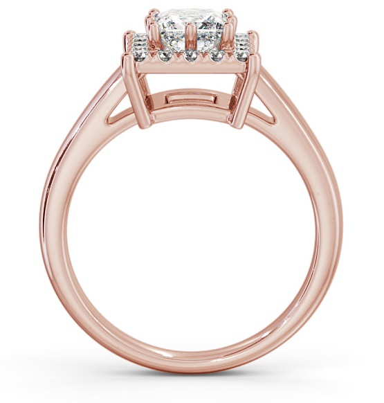Halo Princess Diamond 8 Prong Engagement Ring 18K Rose Gold ENPR26_RG_THUMB1 