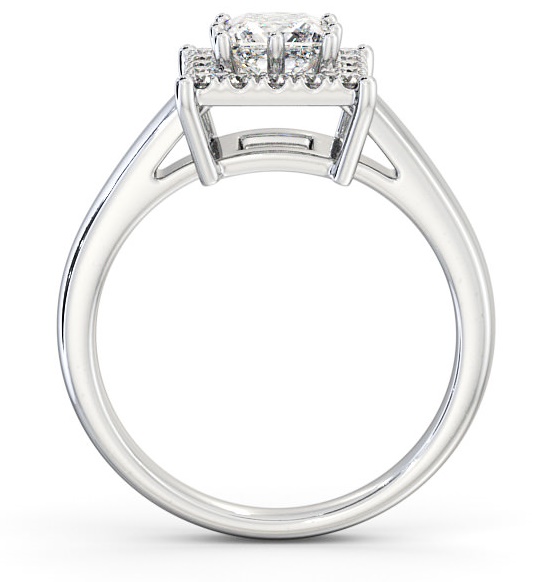 Halo Princess Diamond 8 Prong Engagement Ring 18K White Gold ENPR26_WG_THUMB1 