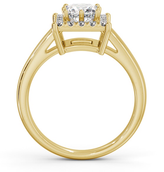 Halo Princess Diamond 8 Prong Engagement Ring 18K Yellow Gold ENPR26_YG_THUMB1 