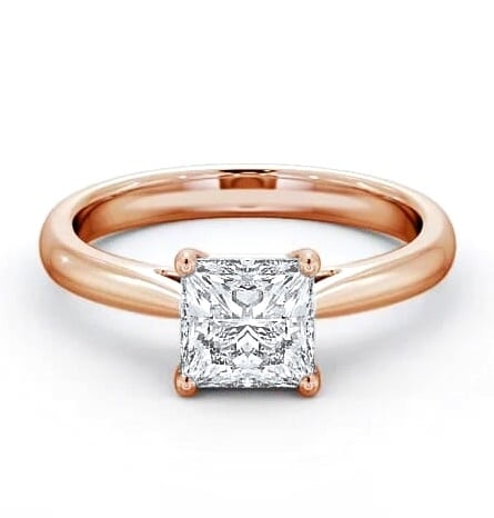 Princess Diamond Classic Engagement Ring 18K Rose Gold Solitaire ENPR2_RG_THUMB2 