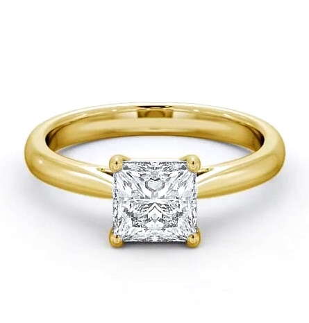 Princess Diamond Classic Engagement Ring 9K Yellow Gold Solitaire ENPR2_YG_THUMB1