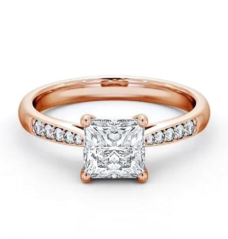 Princess Diamond Traditional 4 Prong Ring 9K Rose Gold Solitaire ENPR2S_RG_THUMB2 