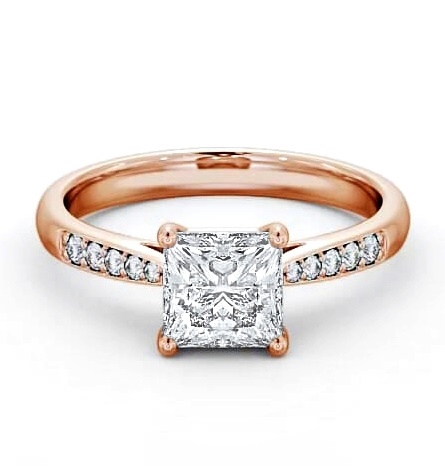 Princess Diamond Traditional 4 Prong Ring 9K Rose Gold Solitaire ENPR2S_RG_THUMB1