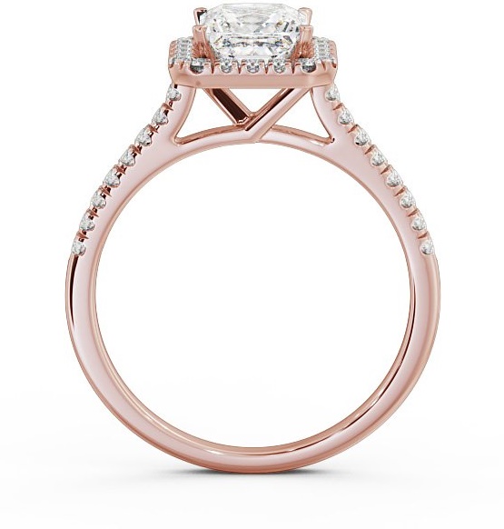 Halo Princess Diamond Engagement Ring 18K Rose Gold ENPR30_RG_THUMB1 