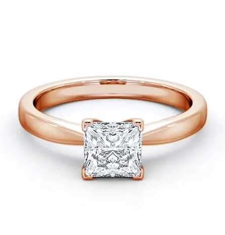 Princess Diamond Elegant Style Engagement Ring 18K Rose Gold Solitaire ENPR31_RG_THUMB1