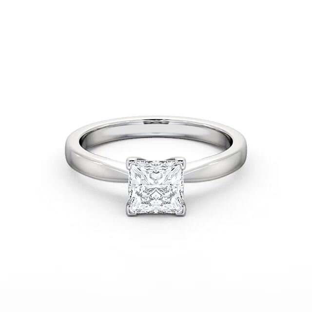 Princess Diamond Engagement Ring 9K White Gold Solitaire - Grace ENPR31_WG_HAND