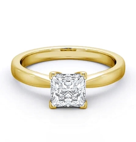 Princess Diamond Elegant Style Ring 9K Yellow Gold Solitaire ENPR31_YG_THUMB1