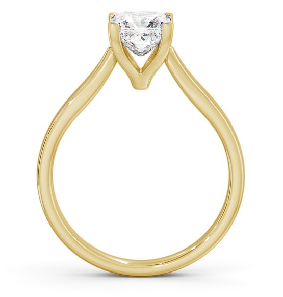 Princess Diamond Floating Head Engagement Ring 18K Yellow Gold Solitaire ENPR37_YG_THUMB1