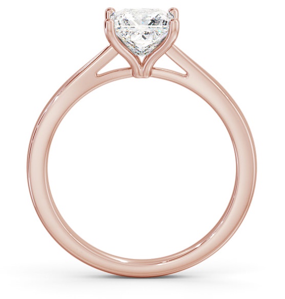 Princess Diamond Tulip Setting Style Engagement Ring 9K Rose Gold Solitaire ENPR39_RG_THUMB1