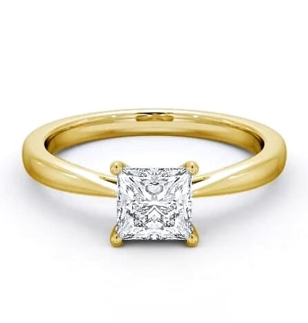 Princess Diamond Tulip Setting Style Ring 9K Yellow Gold Solitaire ENPR39_YG_THUMB1