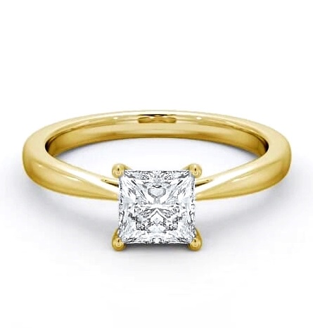 Princess Diamond Tulip Setting Style Ring 9K Yellow Gold Solitaire ENPR39_YG_THUMB2 