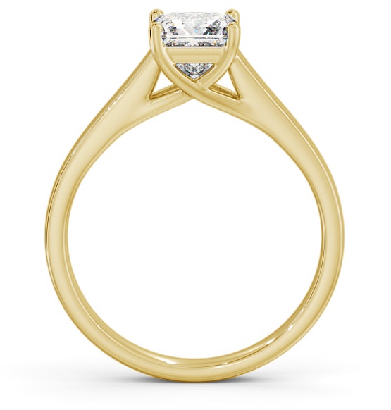 Princess Diamond Trellis Design Engagement Ring 18K Yellow Gold Solitaire ENPR42_YG_THUMB1