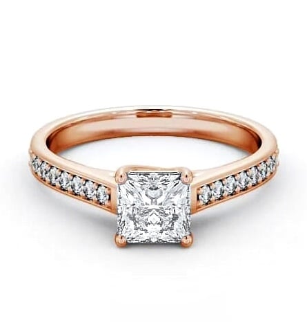 Princess Diamond 4 Prong Engagement Ring 9K Rose Gold Solitaire ENPR42S_RG_THUMB2 