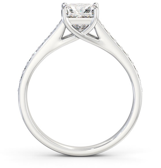 Princess Diamond 4 Prong Engagement Ring 9K White Gold Solitaire ENPR42S_WG_THUMB1 