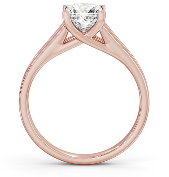 Princess Diamond Split Band Engagement Ring 18K Rose Gold Solitaire ENPR43_RG_THUMB1
