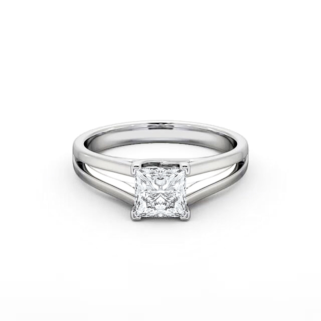 Princess Diamond Engagement Ring 18K White Gold Solitaire - Aminata ENPR43_WG_HAND
