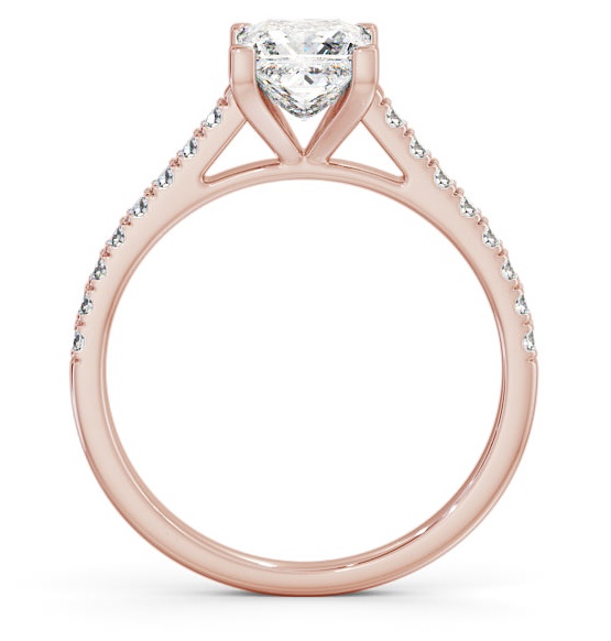 Princess Diamond Squared Prong Engagement Ring 9K Rose Gold Solitaire ENPR44_RG_THUMB1 