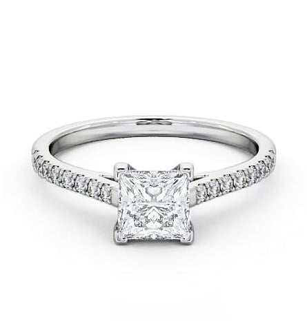 Princess Diamond Squared Prong Ring 18K White Gold Solitaire ENPR44_WG_THUMB2 