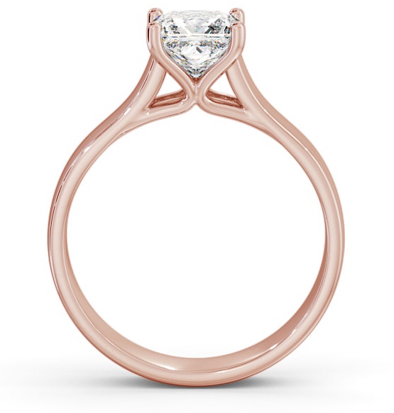 Princess Diamond Wide Band Engagement Ring 9K Rose Gold Solitaire ENPR46_RG_THUMB1
