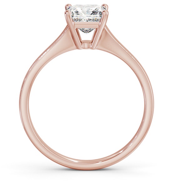 Princess Diamond Graduating Band Engagement Ring 9K Rose Gold Solitaire ENPR47_RG_THUMB1