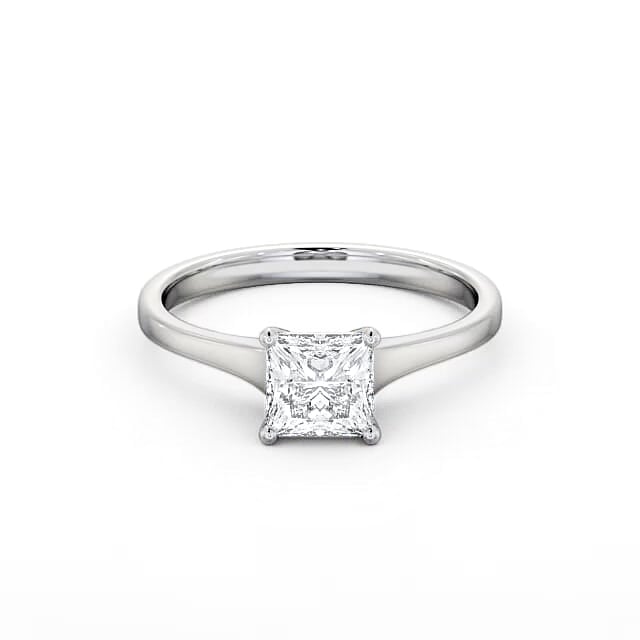 Princess Diamond Engagement Ring Palladium Solitaire - Nadya ENPR47_WG_HAND
