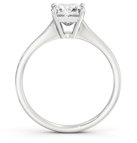 Princess Diamond Graduating Band Engagement Ring 9K White Gold Solitaire ENPR47_WG_THUMB1