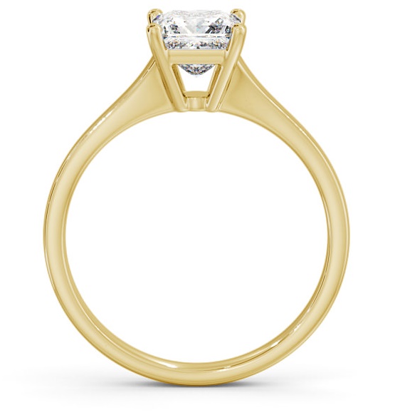Princess Diamond Graduating Band Engagement Ring 18K Yellow Gold Solitaire ENPR47_YG_THUMB1