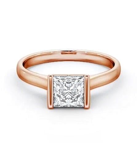 Princess Diamond Tension Set Engagement Ring 9K Rose Gold Solitaire ENPR48_RG_THUMB2 