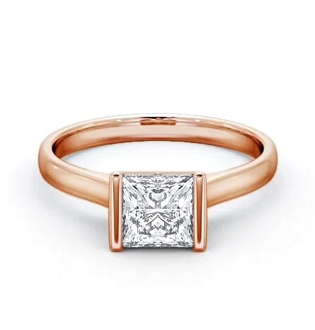 Princess Diamond Tension Set Engagement Ring 9K Rose Gold Solitaire ENPR48_RG_THUMB1
