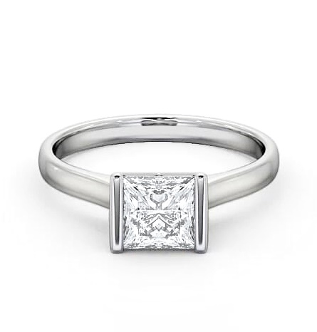 Princess Diamond Tension Set Engagement Ring 18K White Gold Solitaire ENPR48_WG_THUMB1