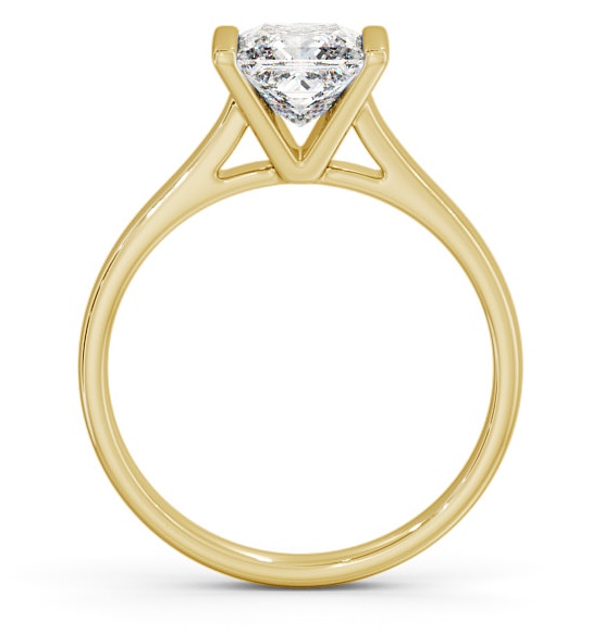 Princess Diamond Tension Set Engagement Ring 9K Yellow Gold Solitaire ENPR48_YG_THUMB1