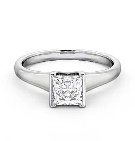 Princess Diamond Tension Set Engagement Ring Platinum Solitaire ENPR49_WG_THUMB2 