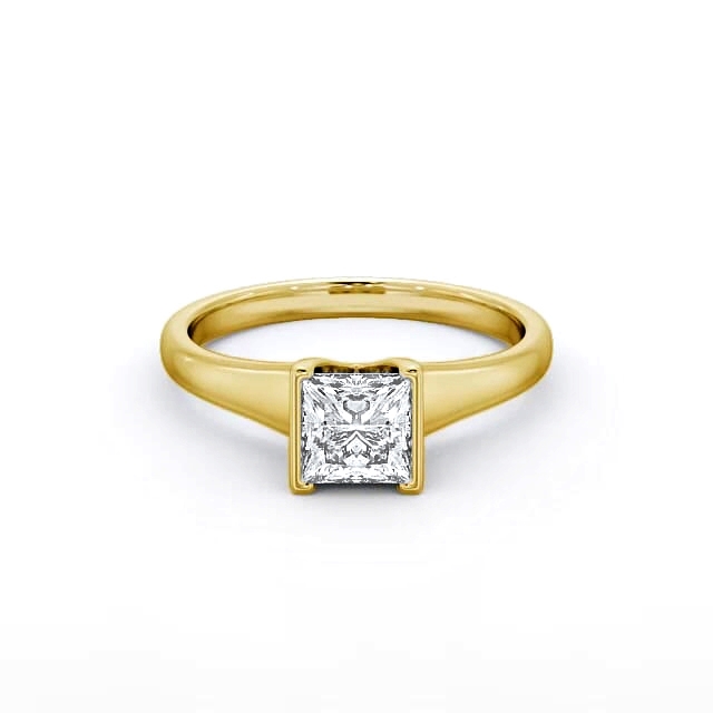 Princess Diamond Engagement Ring 18K Yellow Gold Solitaire - Adelaine ENPR49_YG_HAND
