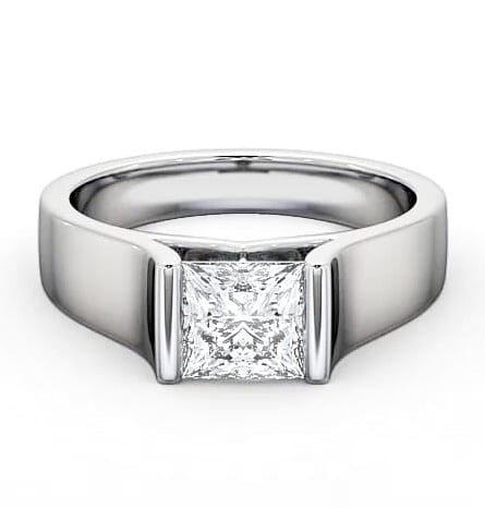 Princess Diamond Wide Band Engagement Ring Palladium Solitaire ENPR4_WG_THUMB2 