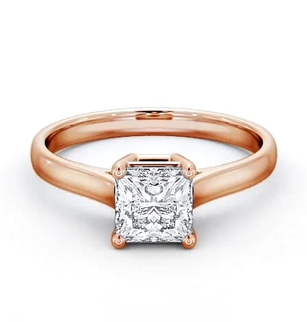 Princess Diamond Box Style Setting Ring 9K Rose Gold Solitaire ENPR51_RG_THUMB1