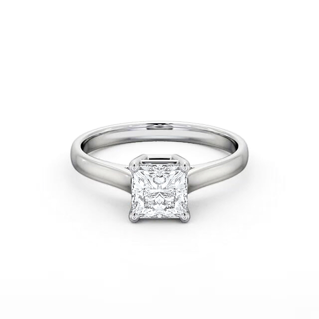 Princess Diamond Engagement Ring 18K White Gold Solitaire - Viola ENPR51_WG_HAND