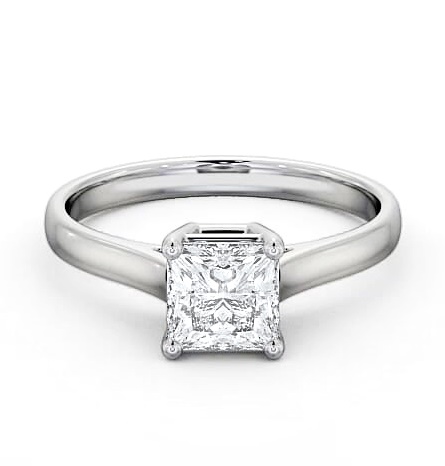 Princess Diamond Box Style Setting Ring 9K White Gold Solitaire ENPR51_WG_THUMB1