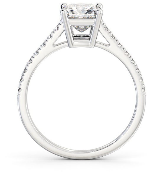 Princess Diamond Box Style Setting Ring 18K White Gold Solitaire ENPR51S_WG_THUMB1 