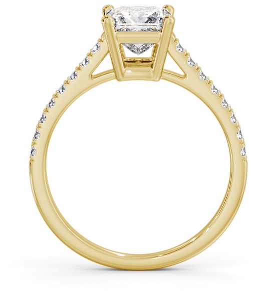 Princess Diamond Box Style Setting Ring 18K Yellow Gold Solitaire ENPR51S_YG_THUMB1 