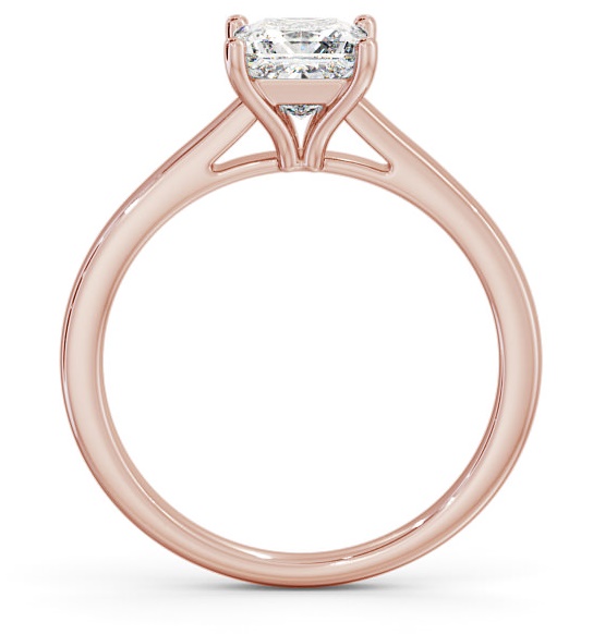 Princess Diamond Tulip Setting Style Ring 18K Rose Gold Solitaire ENPR52_RG_THUMB1 