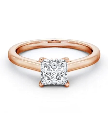 Princess Diamond Tulip Setting Style Ring 9K Rose Gold Solitaire ENPR52_RG_THUMB1
