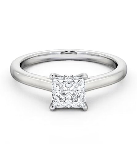 Princess Diamond Tulip Setting Style Ring 9K White Gold Solitaire ENPR52_WG_THUMB1