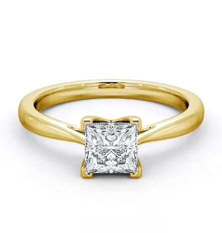 Princess Diamond Basket Setting Ring 9K Yellow Gold Solitaire ENPR53_YG_THUMB1