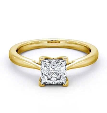 Princess Diamond Basket Setting Ring 18K Yellow Gold Solitaire ENPR53_YG_THUMB2 