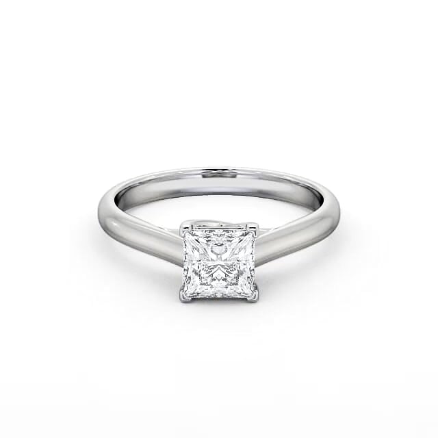 Princess Diamond Engagement Ring 18K White Gold Solitaire - Aryana ENPR54_WG_HAND