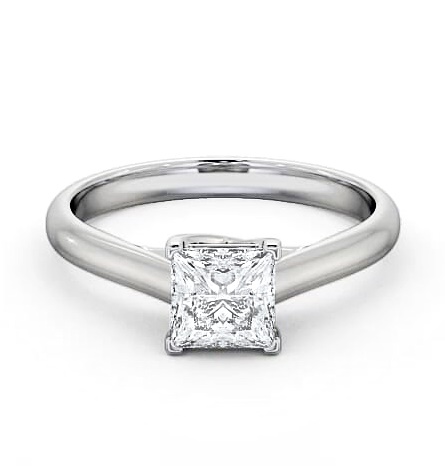 Princess Diamond Trellis Design Ring 18K White Gold Solitaire ENPR54_WG_THUMB1